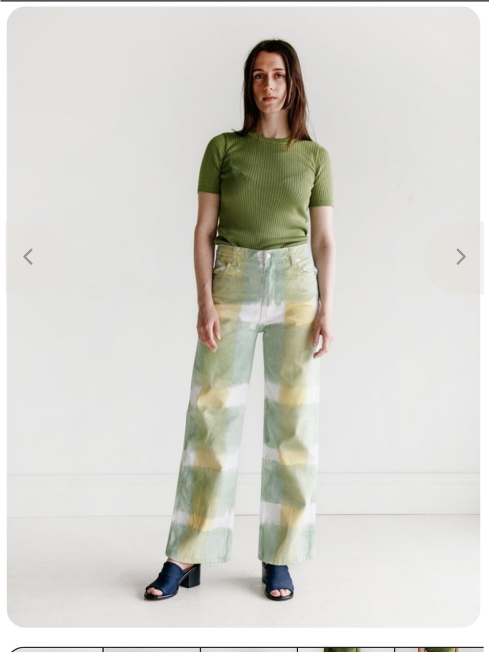 ECKHAUS LATTA Pastel Tie-Dye Jeans - Green, Yellow